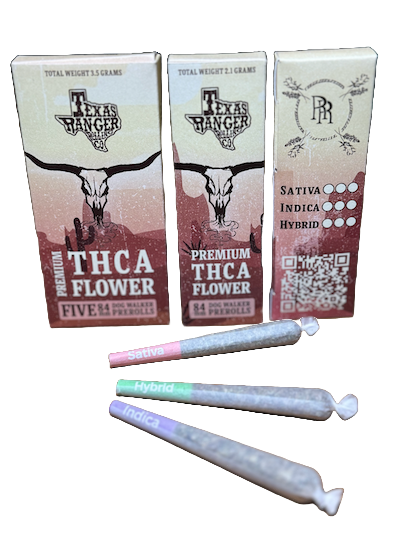 Texas Ranger Rolling Co. - THCA Preroll Packs